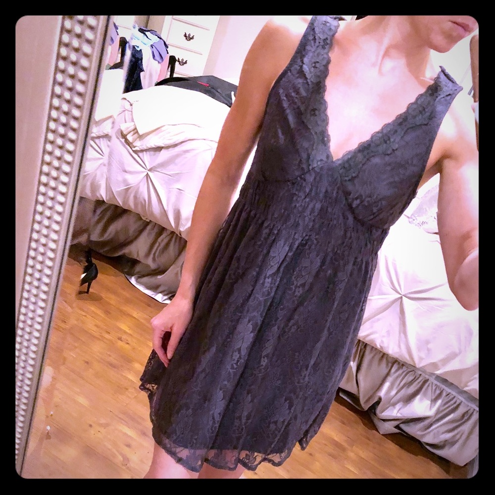 Grey country lace dress